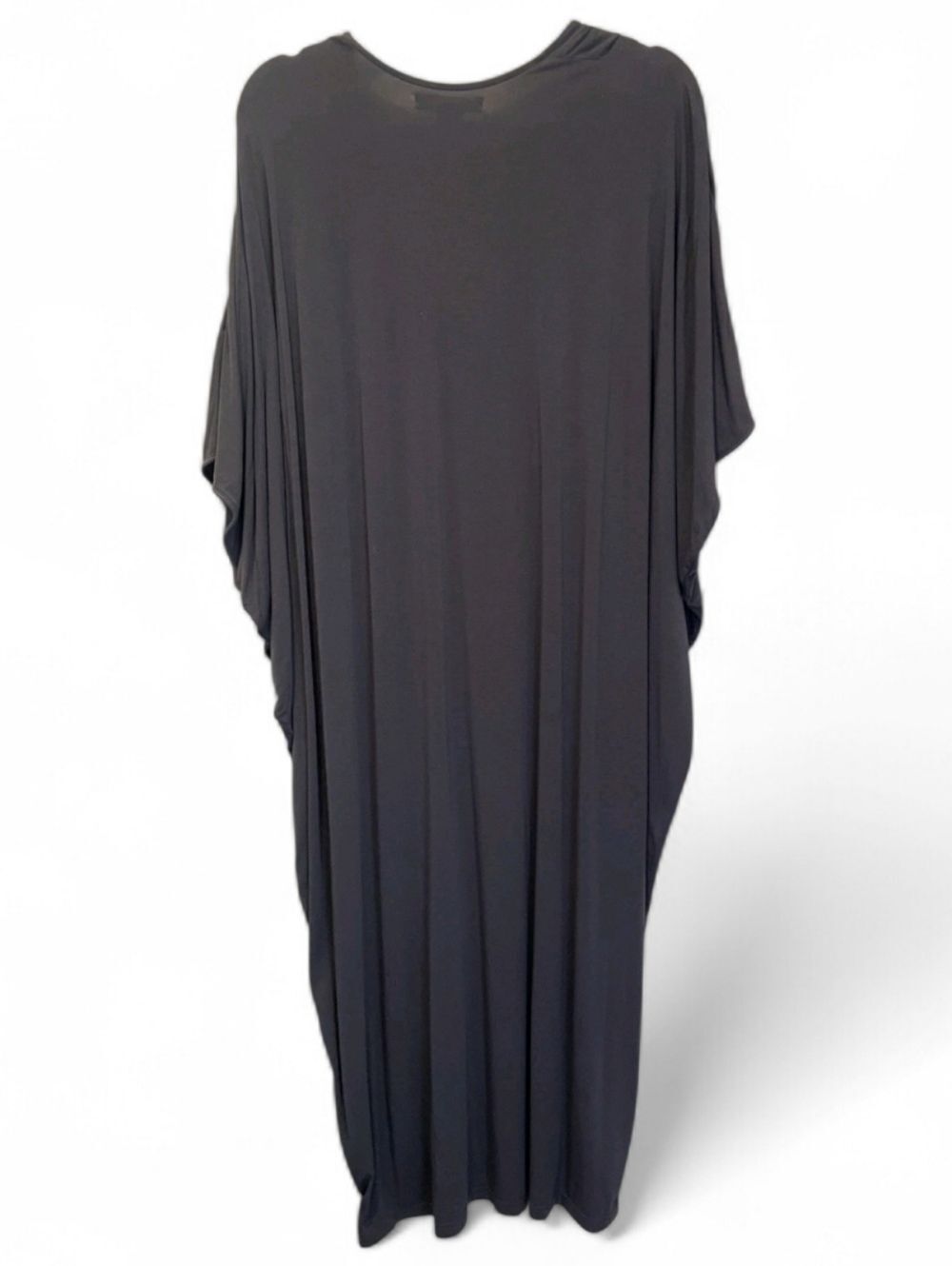 Barefoot Dreams Luxe Milk Jersey Caftan Dress One Size Plus Gray Dolman Sleeve - Picture 3 of 4